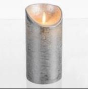 LED bloklys i sølv - 15 cm.  Kai-Berntsen.dk